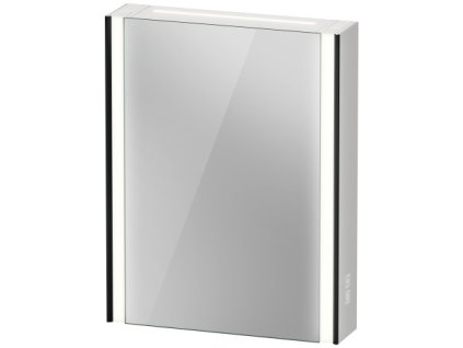 Duravit XViu - Zrcadlová skříňka s osvětlením, Icon verze, 620x156 mm, panty vpravo, černá matná XV7141RB2B2