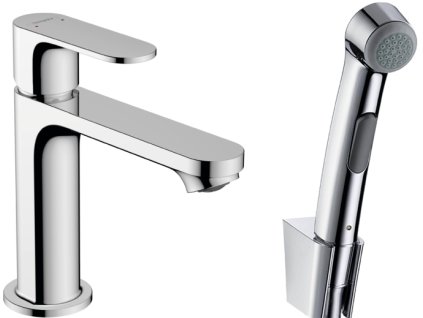 Hansgrohe Rebris S páková umyvadlová baterie 110 s ruční sprchou Bidette a sprchovou hadicí 160 cm bez odtokové soupravy, chrom 72215000
