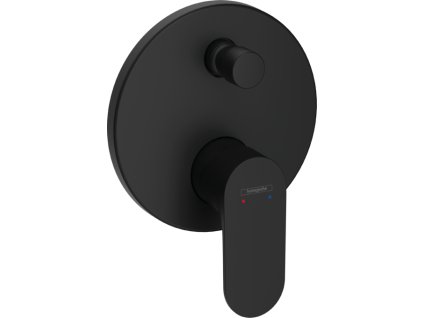 Hansgrohe Rebris S páková vanová baterie pod omítku se zabudovanou bezpečnostní kombinací podle EN1717 pro iBox universal, matná černá 72467670