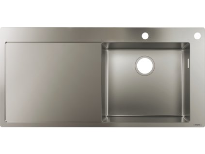 Hansgrohe S71 S717-F450 Vestavný dřez 450 s odkapávací plochou, nerezová ocel, 43307800