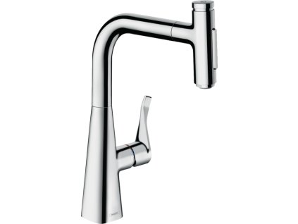 Hansgrohe Metris Select M71 kuchyňská páková baterie 240, vytahovatelná sprška, 2jet, sBox, chrom 73817000