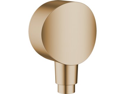 Hansgrohe FixFit Přípojka hadice S se zpětným ventilem a plastovým přívodním kolenem, kartáčovaný bronz 26453140