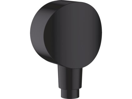 Hansgrohe FixFit Přípojka hadice S se zpětným ventilem a plastovým přívodním kolenem, matná černá 26453670