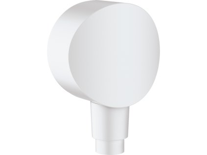 Hansgrohe FixFit Přípojka hadice S se zpětným ventilem a plastovým přívodním kolenem, matná bílá 26453700