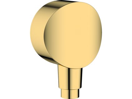 Hansgrohe FixFit Přípojka hadice S se zpětným ventilem a plastovým přívodním kolenem, leštěný vzhled zlata 26453990