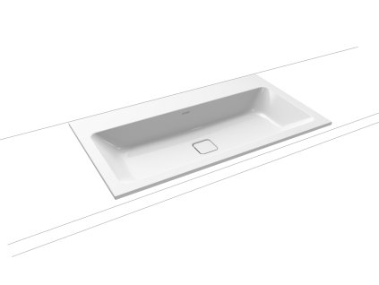 Kaldewei Cono - Zápustné umyvadlo 900x500 mm, bez přepadu, bez otvoru na baterii, Perl-effekt, alpská bílá 901706003001