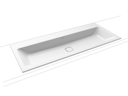 Kaldewei Cono - Zápustné umyvadlo 1200x500 mm, bez přepadu, bez otvorů na baterii, Perl-effekt, alpská bílá 901806003001