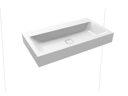 Kaldewei Cono - Umyvadlo na zeď 900x500 mm, bez přepadu, bez otvoru na baterii, Perl-effekt, alpská bílá 902606003001