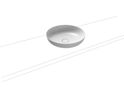 Kaldewei Miena - Umyvadlová mísa Ø 450 mm, bez přepadu, Perl-Effekt, alpská bílá 909306003001