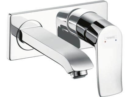 Hansgrohe Metris Páková umyvadlová baterie LowFlow 3,5 l/min pod omítku, montáž na stěnu, s výtokem 165 mm, chrom 31251000