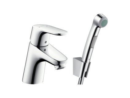 Hansgrohe Focus Páková umyvadlová baterie 70 s ruční sprchou Bidette a sprchovou hadicí 160 cm, chrom 31926000