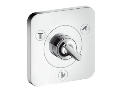 AXOR Citterio E Uzavírací a přepínací ventil Trio/Quattro 120/120 s podomítkovou instalací, chrom 36772000