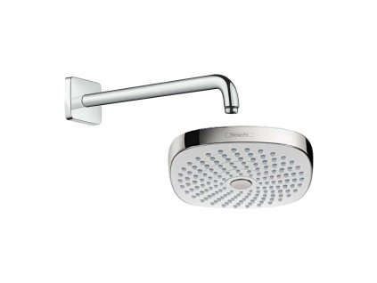 Hansgrohe Croma Select E - Hlavová sprcha 180 2jet se sprchovým ramenem 389 mm, bílá/chrom 26524400 + 27446000