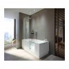 Duravit Shower + Bath - Vana se sprchovým koutem do pravého rohu rohu s panelem a nohami, 170x75 cm, zrcadlové sklo, D 700404000100000