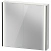 Duravit XViu - Zrcadlová skříňka s osvětlením, Icon verze, 820x156 mm, černá matná XV71420B2B2