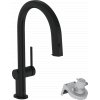 Hansgrohe Aqittura M91 - FilterSystem 210, vytahovací výtok, 1jet, sBox, černá matná 76826670