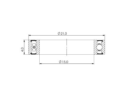 Ložisko kuličkové CB-080 6702 2RS 15x21x4