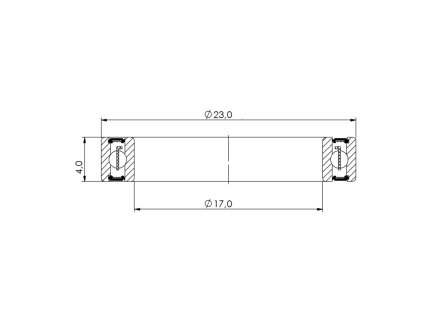 Ložisko kuličkové CB-100 6703 2RS 17x23x4