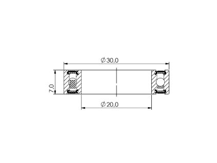 Ložisko kuličkové CB-131 MR20307 2RS 20x30x7