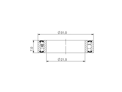 Ložisko kuličkové CB-138 MR215317 2RS 21,5x31x7