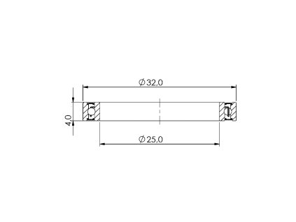 Ložisko kuličkové CB-170 6705 2RS 25x32x4