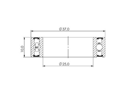 Ložisko kuličkové CB-174 63805 2RS 25x37x10