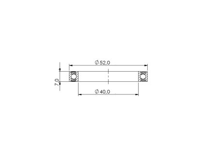 Ložisko kuličkové CB-252 6808 2RS 40x52x7