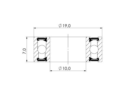 Ložisko kuličkové MAX CB-432 63800V LLU 10x19x7