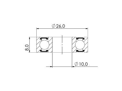 Ložisko kuličkové MAX CB-438 6000V LLU 10x26x8