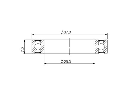 Ložisko kuličkové MAX CB-468 6805V LLU 25x37x7