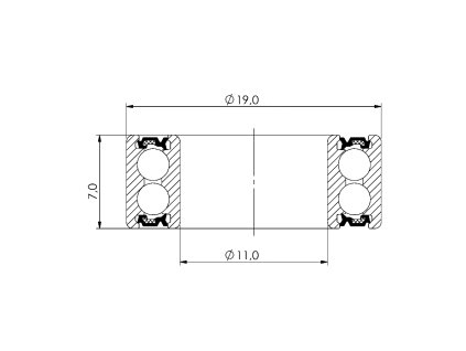Ložisko kuličkové MAX CB-620 DR11197V double row LLU 11x19x7