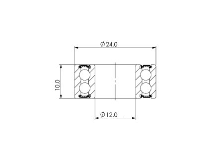 Ložisko kuličkové MAX CB-630 3901V double row LLU 12x24x10
