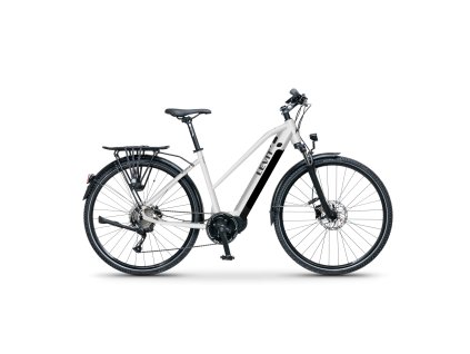 Elektrokolo eTrekking LEVIT MUSCA MX 468 mid white pearl, 18" + sleva na další nákup