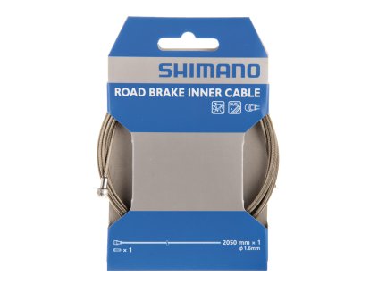 SHIMANO brzdové lanko SILNIČNÍ, nerez ocel, 1,6mm x 2050mm