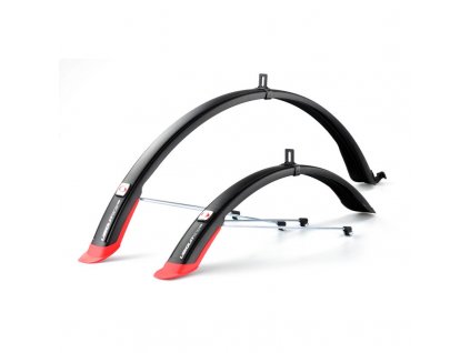 Blatník 28" P + Z plast Simpla UBIQUIT Black/Red, vzpěry + sleva na další nákup