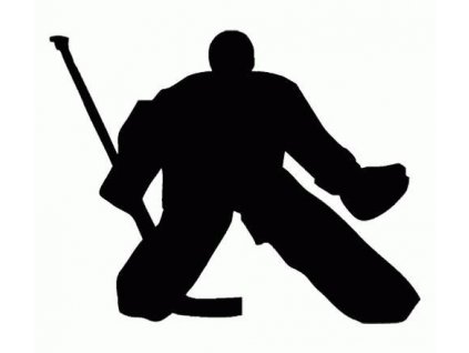 Nálepka silueta hokejového brankáře