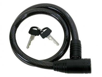 Zámek lanko M-WAVE 15x800mm , kouřová barva ,2 klíče. + sleva na další nákup