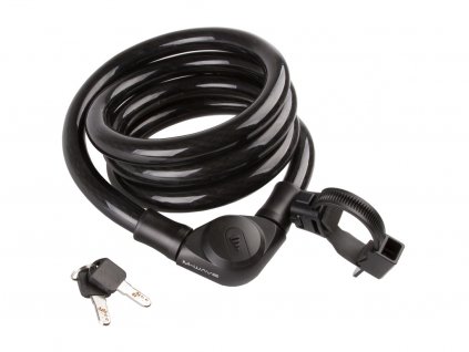 M-Wave - Zámek spirála M-WAVE M-WAVE S 20.18 s Clip-on držákem 2 klíče, krytka zámku