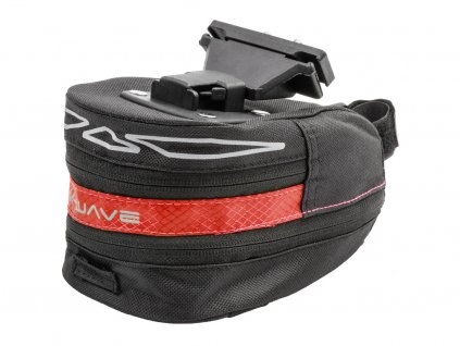 Podsedlová brašnička M-Wave s Clip-On držákem střední L červená + sleva na další nákup