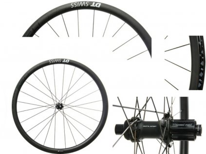 Zapletené zadní karbonové silniční kolo 28" DT SWISS PRC1450 Spline, centerlock, 12x142mm, ráfek 35mm + sleva na další nákup
