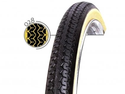 Plášť Treking 28" Vee Rubber V028 700x35c - 28x1.5/8 X1.3/8, drát ,barva černá/krémová + sleva na další nákup