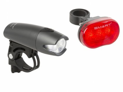 Smart - Sada světel Smart přední SMART POLA8S 183-3E-LINE 3 ultrasvítivé LED diody zadní SMART 403R 3LED diody ,včetně bate8í