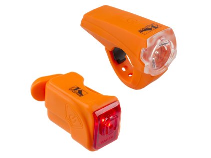 Sada M-WAVE Atlas K10 USB přední +zadní 1ultrasvítivá LED dioda-oranžová + sleva na další nákup