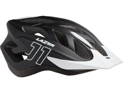 LAZER přilba J1 + LED/Matná černá bílá Unisize 52-56 cm
