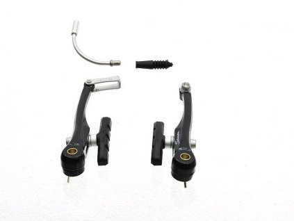 Brzdové čelisti MTB V-BRAKE Saccon Alu černé /př + zad/ + sleva na další nákup