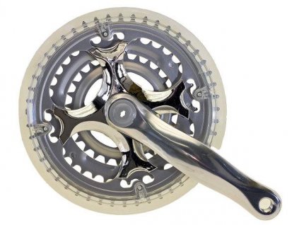 Kliky MTB Alu + kryt 22/32/42 170mm barva stříbrná + sleva na další nákup