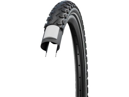 SCHWALBE plášť LAND CRUISER PLUS, 47-622, 28 x 1.75, PunctureGuard TwinSkin, 970 g, černá-reflexní