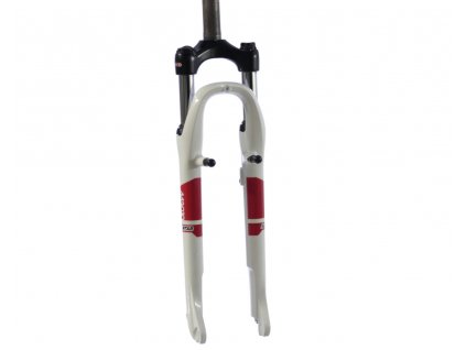 Odpružená treking 28" SR Suntour M3010 P-MLO , zdvih 50mm, barva bílá lesklá , sloupek 11/8" závit, pro V-bzdy + sleva na další nákup