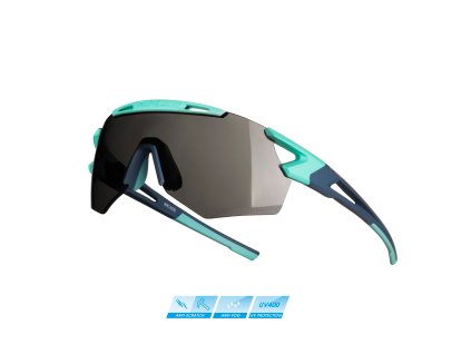 Brýle F ARCADE, fluo-modré, modrá polarizační skla