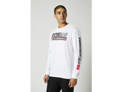 Pánské triko Fox Fox Yoshimura Ls Tee Optic White + sleva na další nákup
